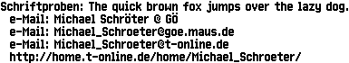 Bildbeschreibung: Es sind ein paar Zeilen in der Schrift des Fonts 'Crystal Proportional' zu sehen.